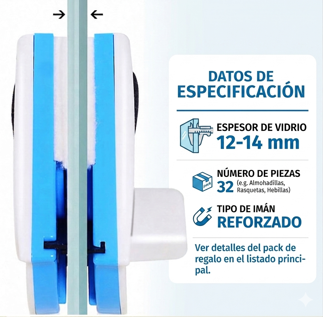 Limpiador de  Cristales Magnético Premium